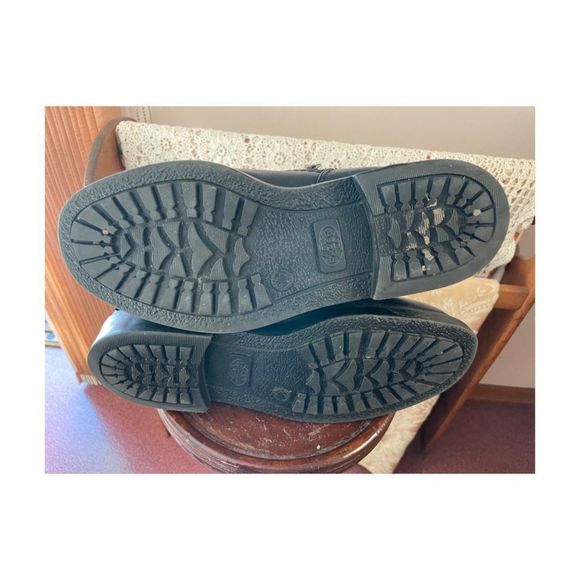 Vintage Pajar Black Leather Boots Genuine Shearling Lining Sz 10 Men's - Picture 11 of 16